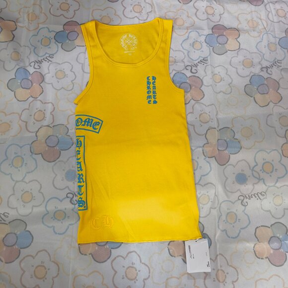 Chrome Hearts Yellow Lettering Sleeveless Tank Top - Picture 1 of 8